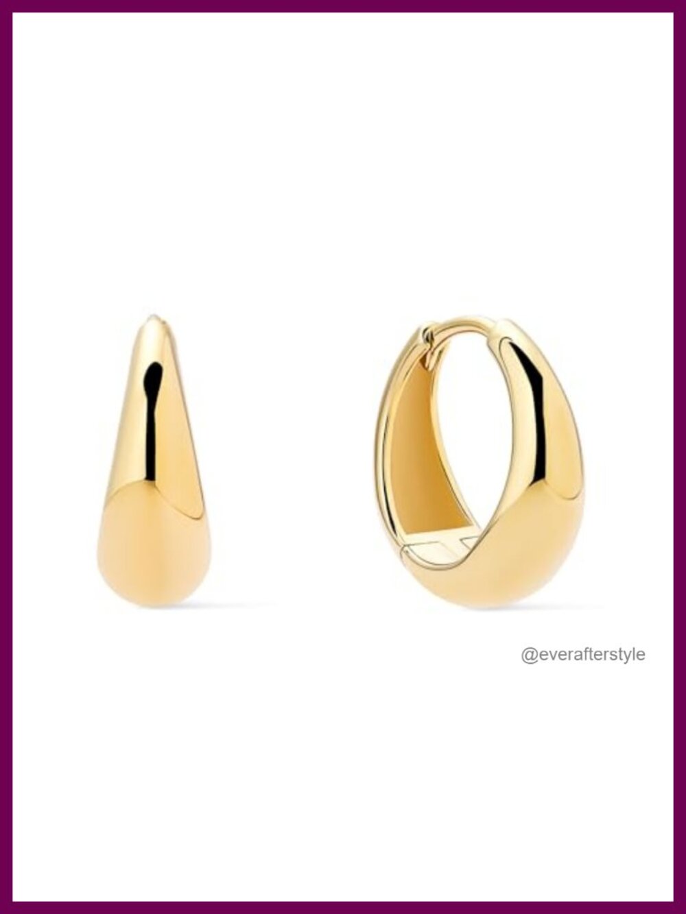 14K Gold Plated Hoop Earrings for Women Hypoallergenic